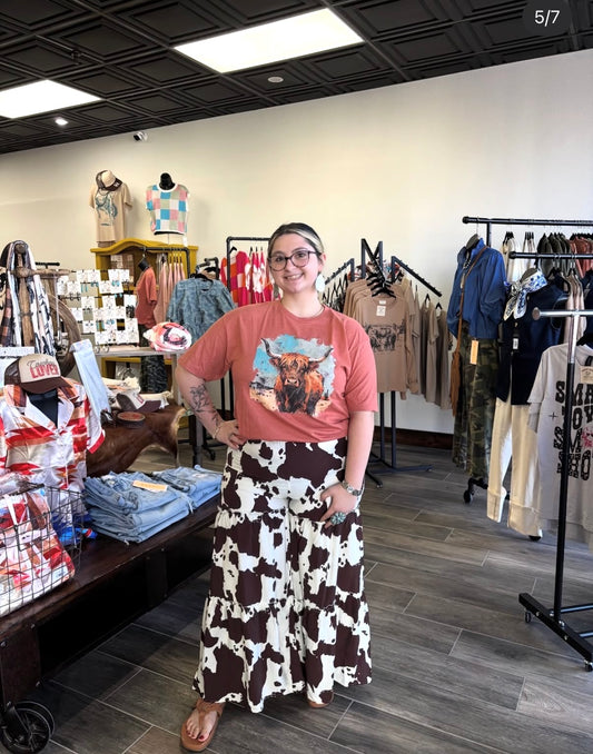 Love & Vine Cow Print Pants