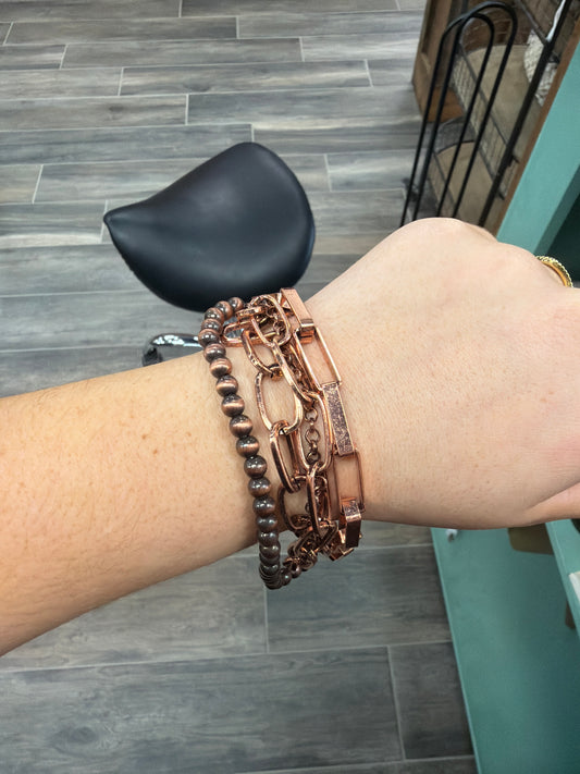 5 Layered Chunky Chain Navajo Style Bracelet