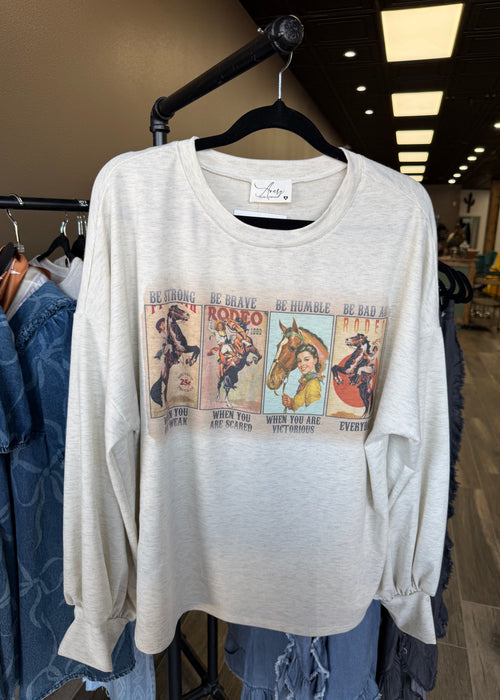 Avery Graphic Relaxed Sweatshirt Oatmeal