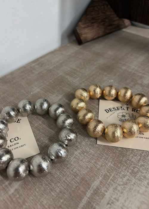 Metallic Bubble Bead Bracelets