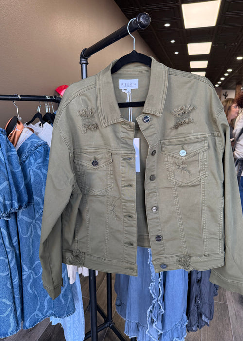 Risen Oversized Distressed Jacket