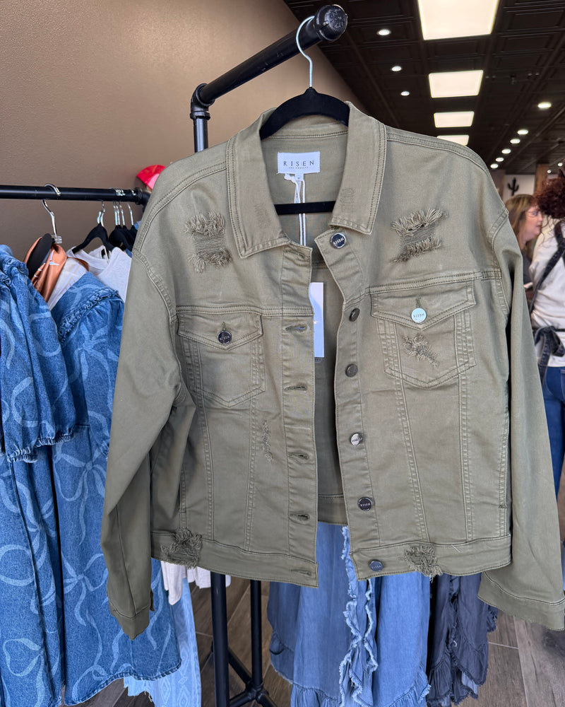 Risen Oversized Distressed Jacket