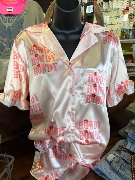 Pink Howdy Pajama Set