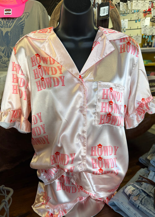 Pink Howdy Pajama Set
