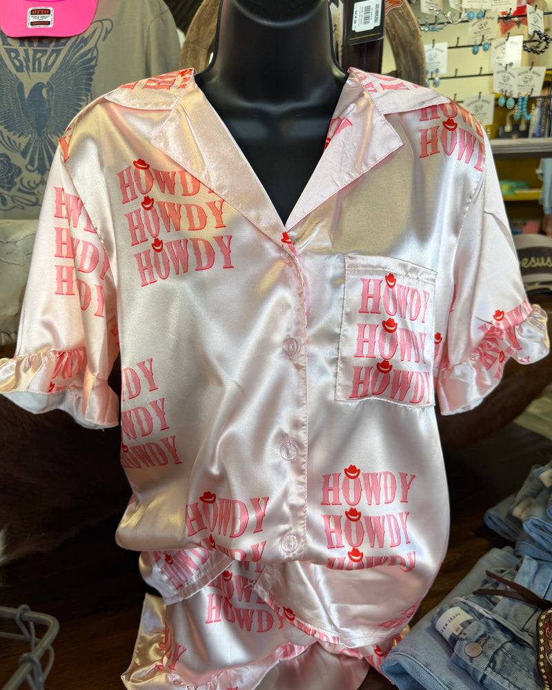 Pink Howdy Pajama Set