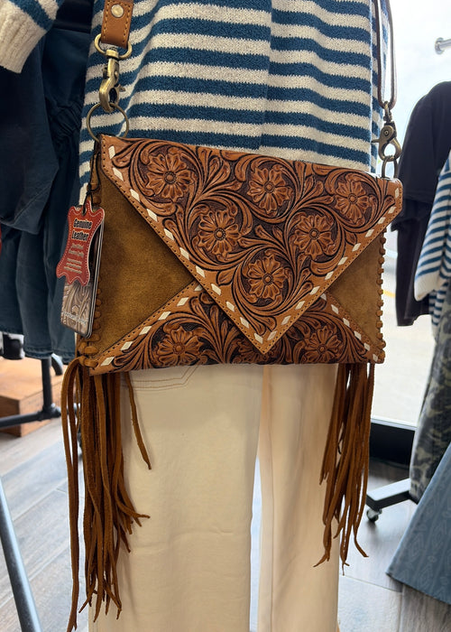 American Darling Envelope Tooled Genuine Leather