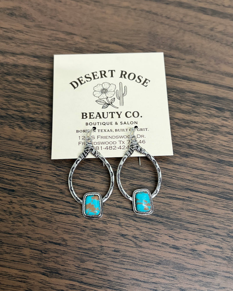 Hoop Stone Earrings
