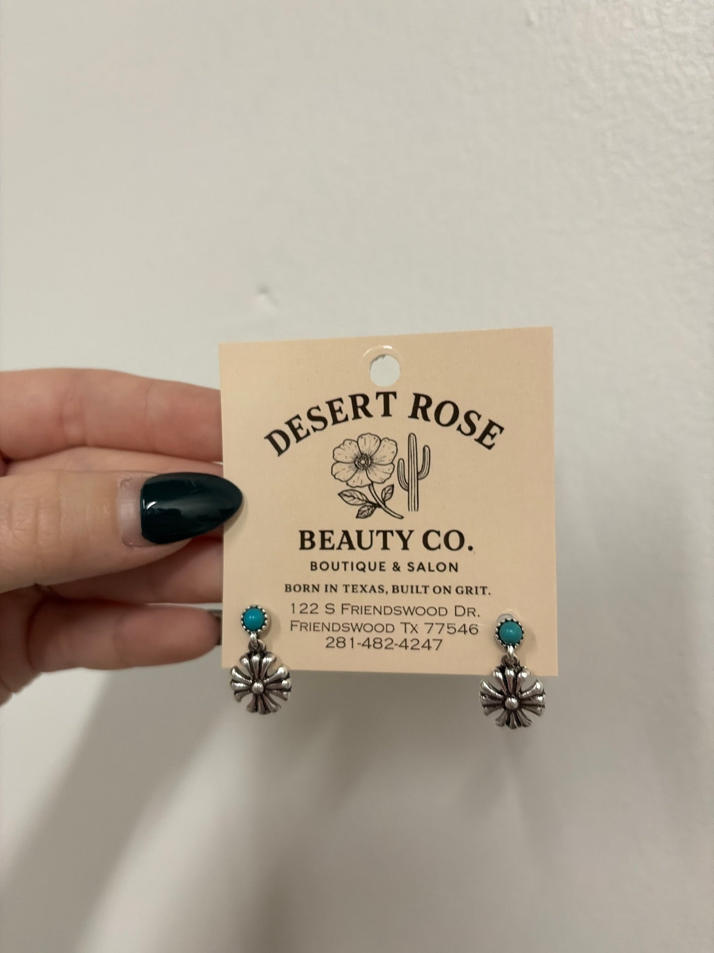 Stud Drop Earrings