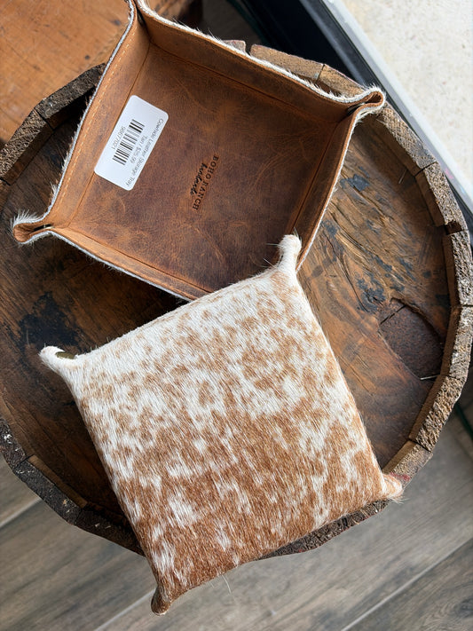 Cowhide Leather Storage Tray