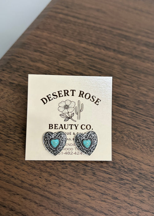 Heart Stud With Stone