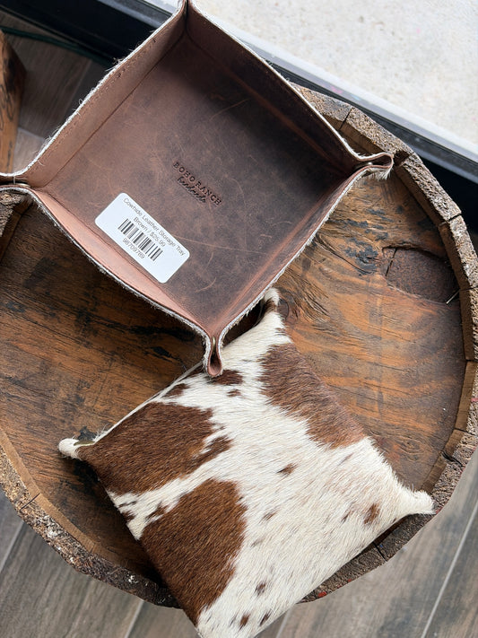 Cowhide Leather Storage Tray