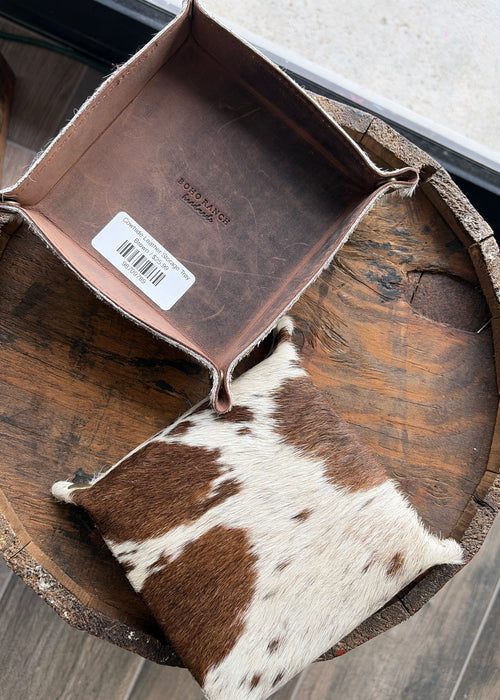 Cowhide Leather Storage Tray