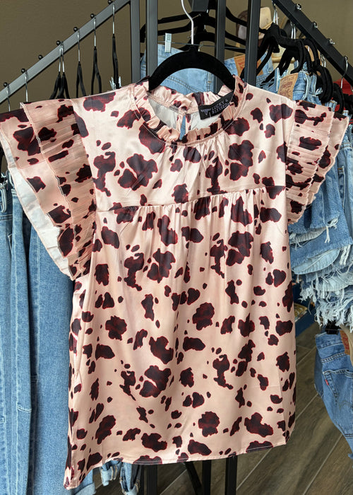 Cowprint Blouse