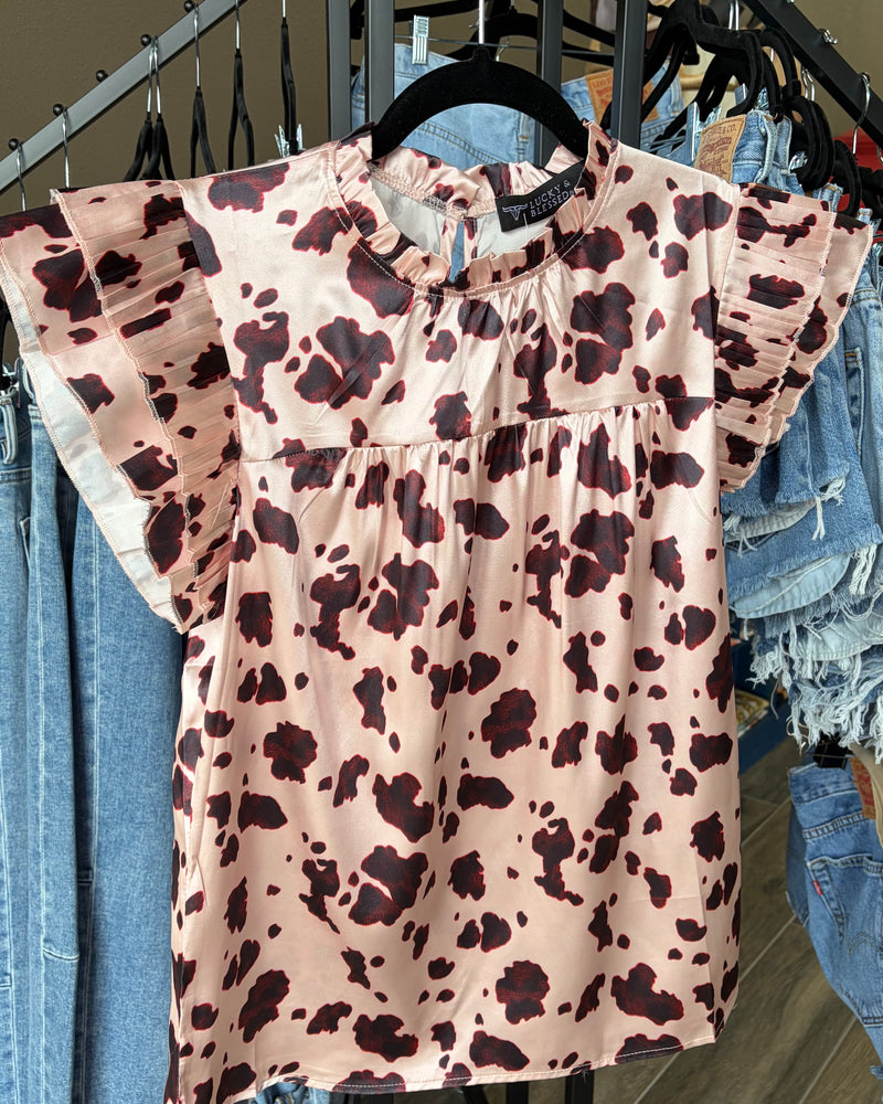 Cowprint Blouse