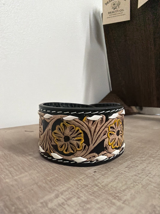 Tooled Genuine Leather Bracelet