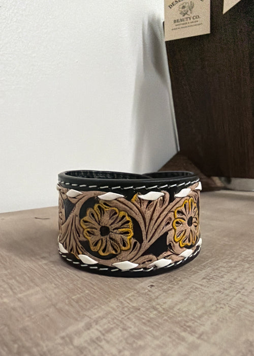 Tooled Genuine Leather Bracelet