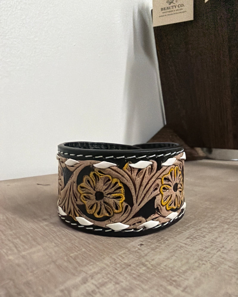 Tooled Genuine Leather Bracelet