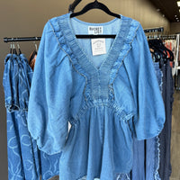 BucketList Denim Jean Romper
