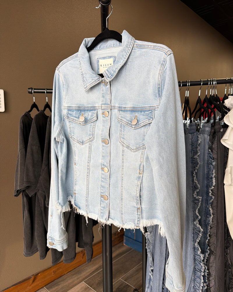 Risen Irregular Fray Hemed Jackets
