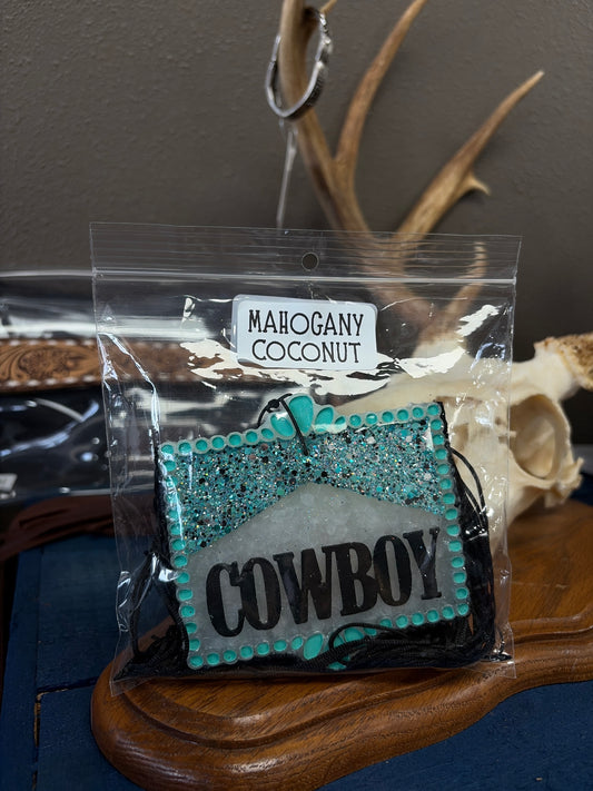 Cowboy car freshie