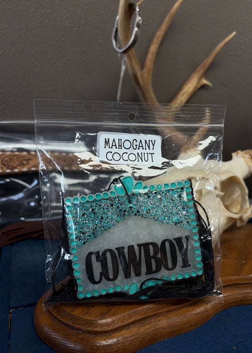 Cowboy car freshie