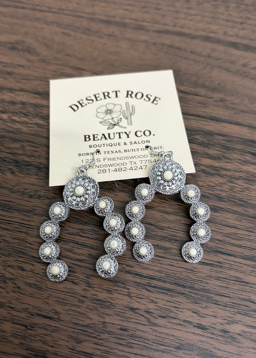Squash Blossom Earrings in white