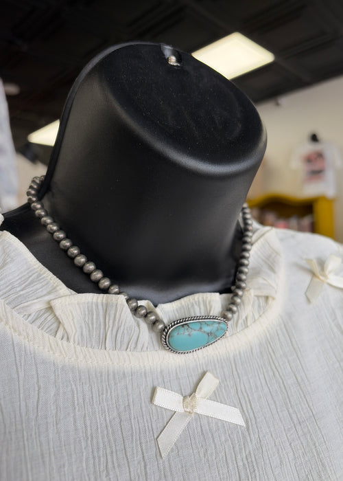 Western Turquoise Stone Choker Necklace