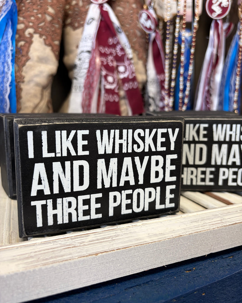 Whiskey Box Sign