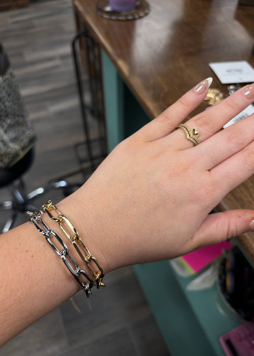 Oval Cable Link Bracelet