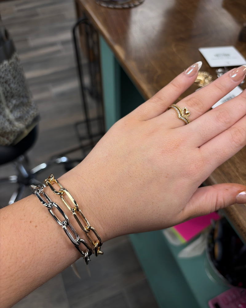 Oval Cable Link Bracelet