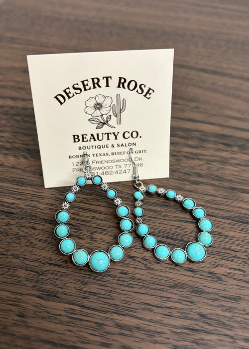 Turquoise Hoops