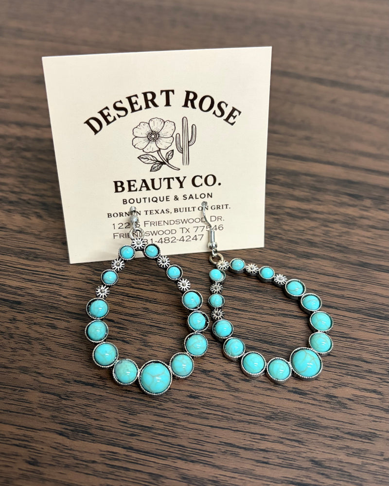 Turquoise Hoops