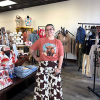 Love & Vine Cow Print Pants
