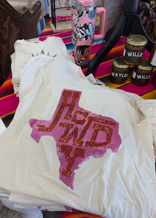 howdy texas sequin T-Shirt