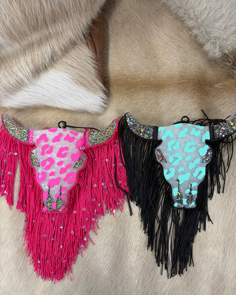 Leopard Bull Skull Freshie