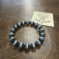 11mm Navajo Style Pearl Stretch Bracelet