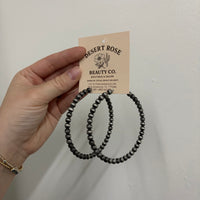 Beaded hoop earrings
