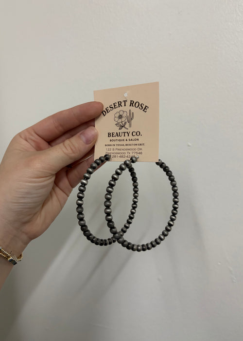 Beaded hoop earrings