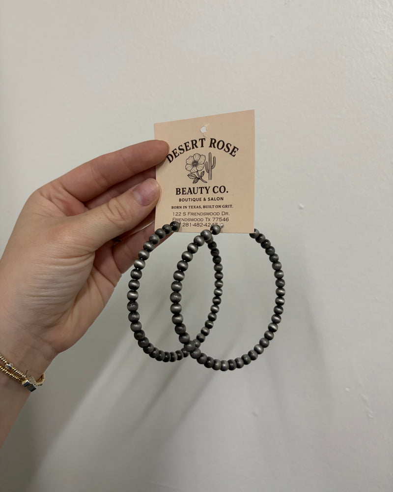 Beaded hoop earrings