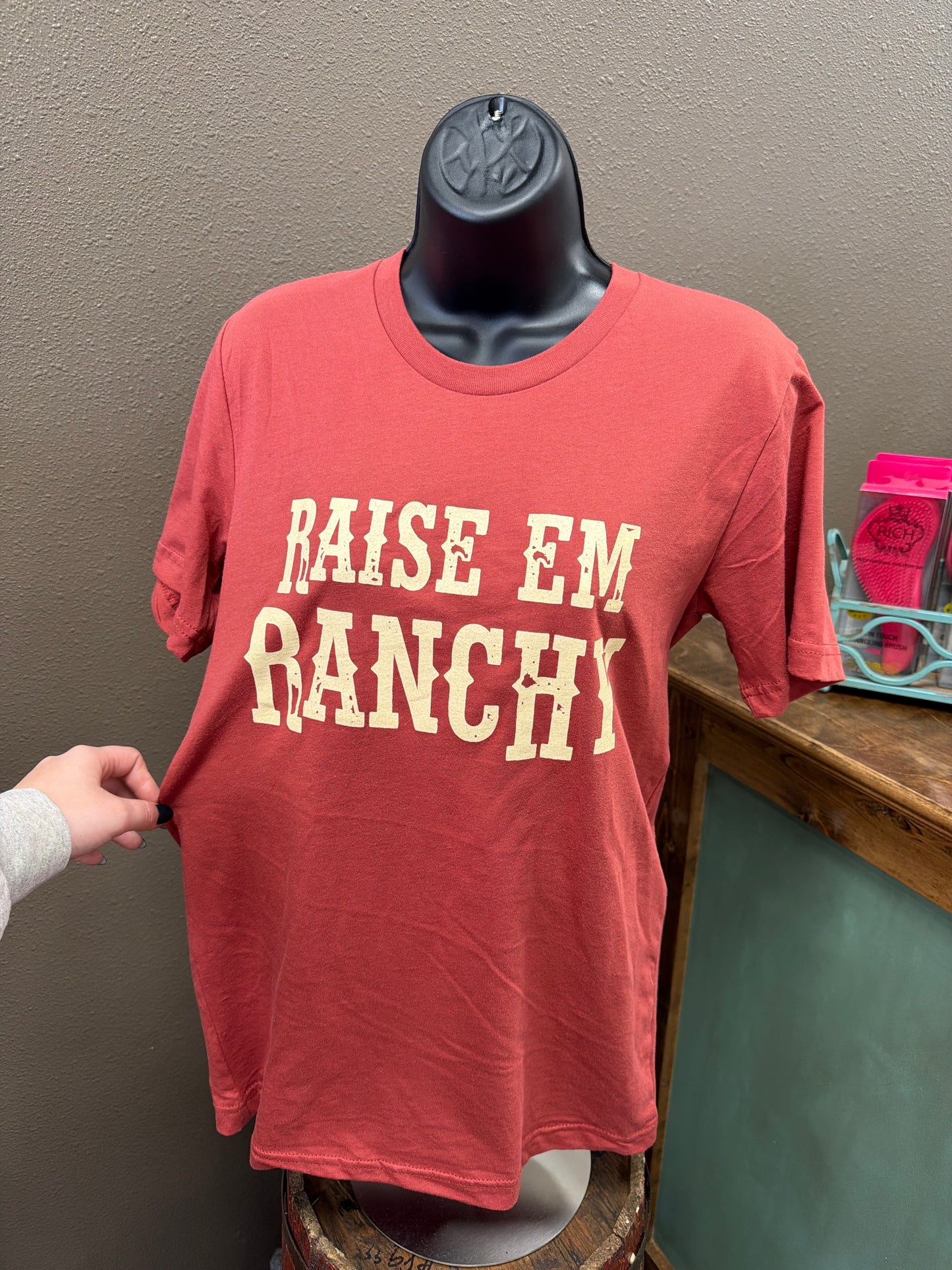 Rebel T-Shirts Rust Raise Em Ranchy