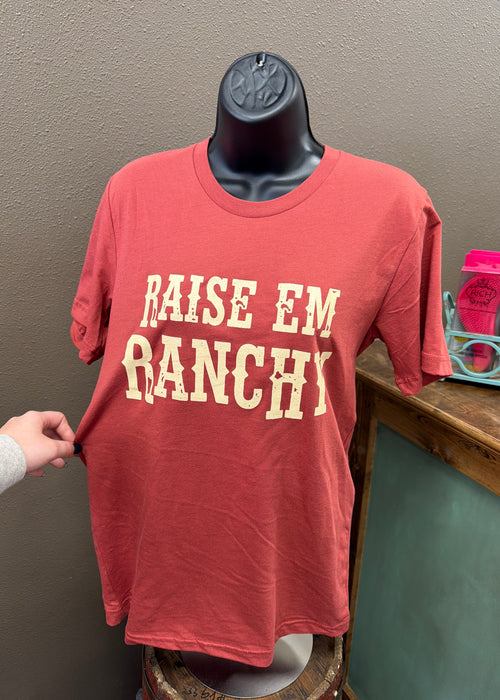 Rebel T-Shirts Rust Raise Em Ranchy