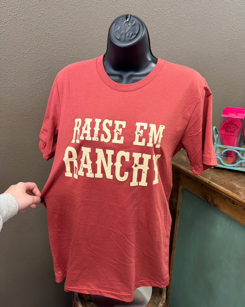 Rebel T-Shirts Rust Raise Em Ranchy