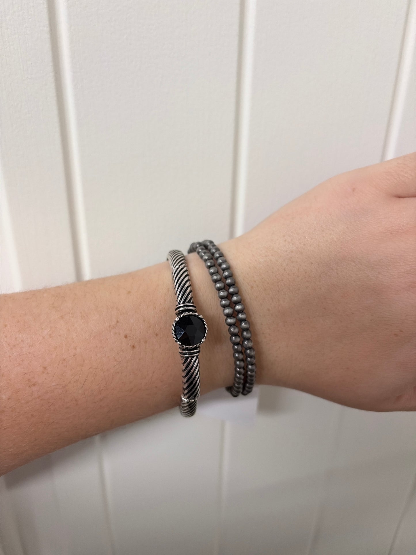Western Navajo Stone 3 Layer Bracelets