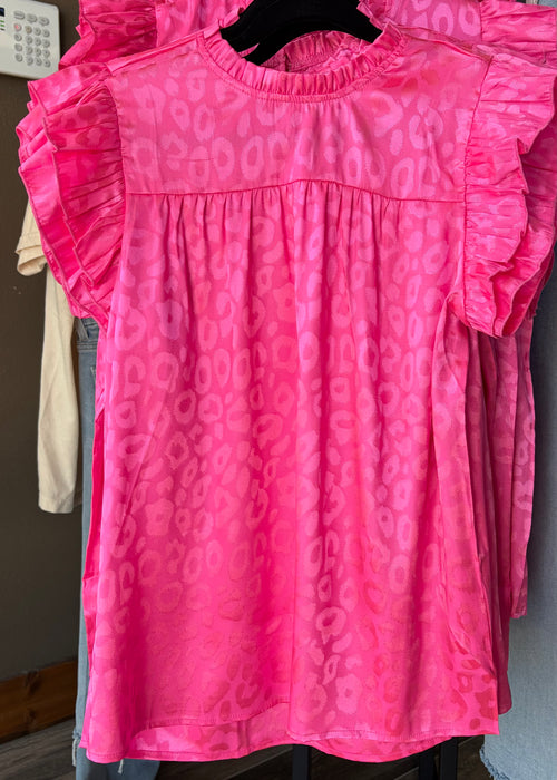 Pink Cheetah Blouse