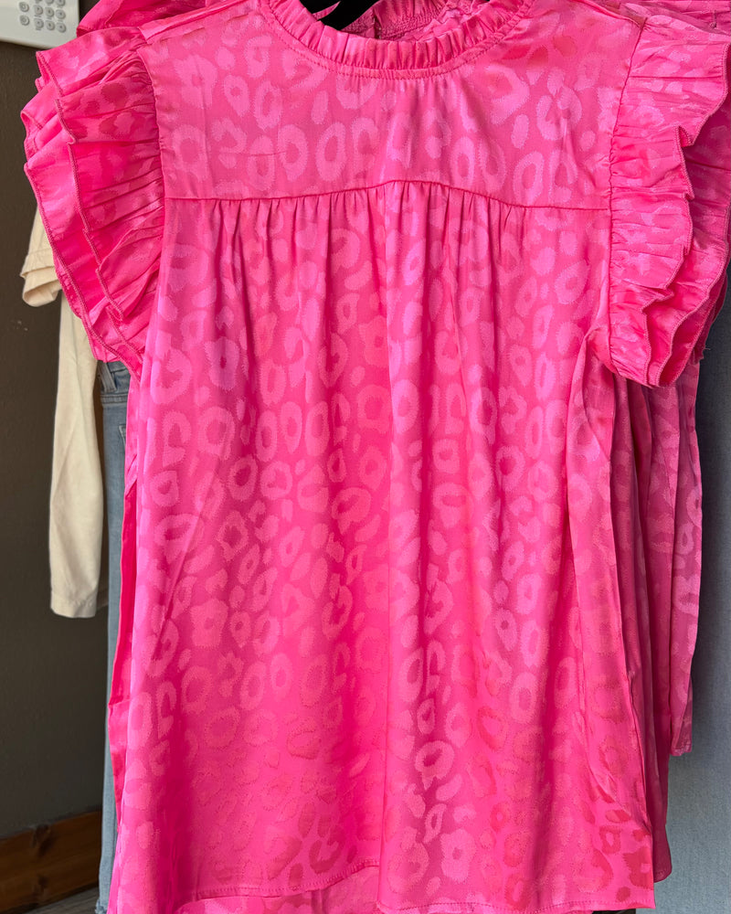 Pink Cheetah Blouse