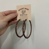 Beaded hoop earrings