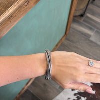 Knotted Elastic Coil Bracelet Set