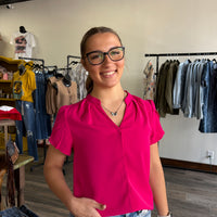 Pink Button Blouse