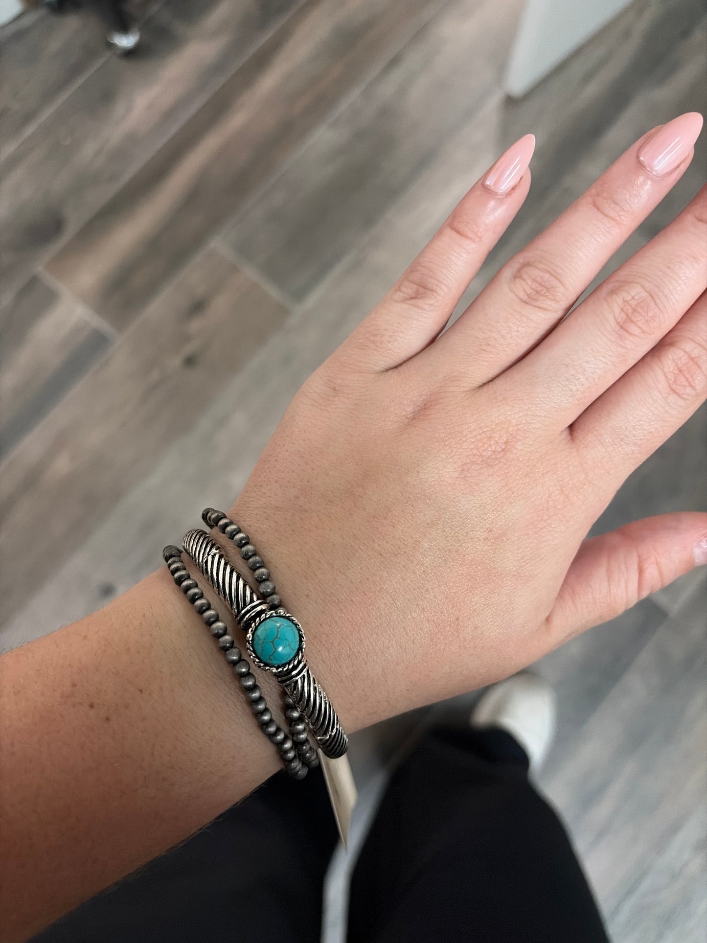 Western Navajo Stone 3 Layer Bracelets