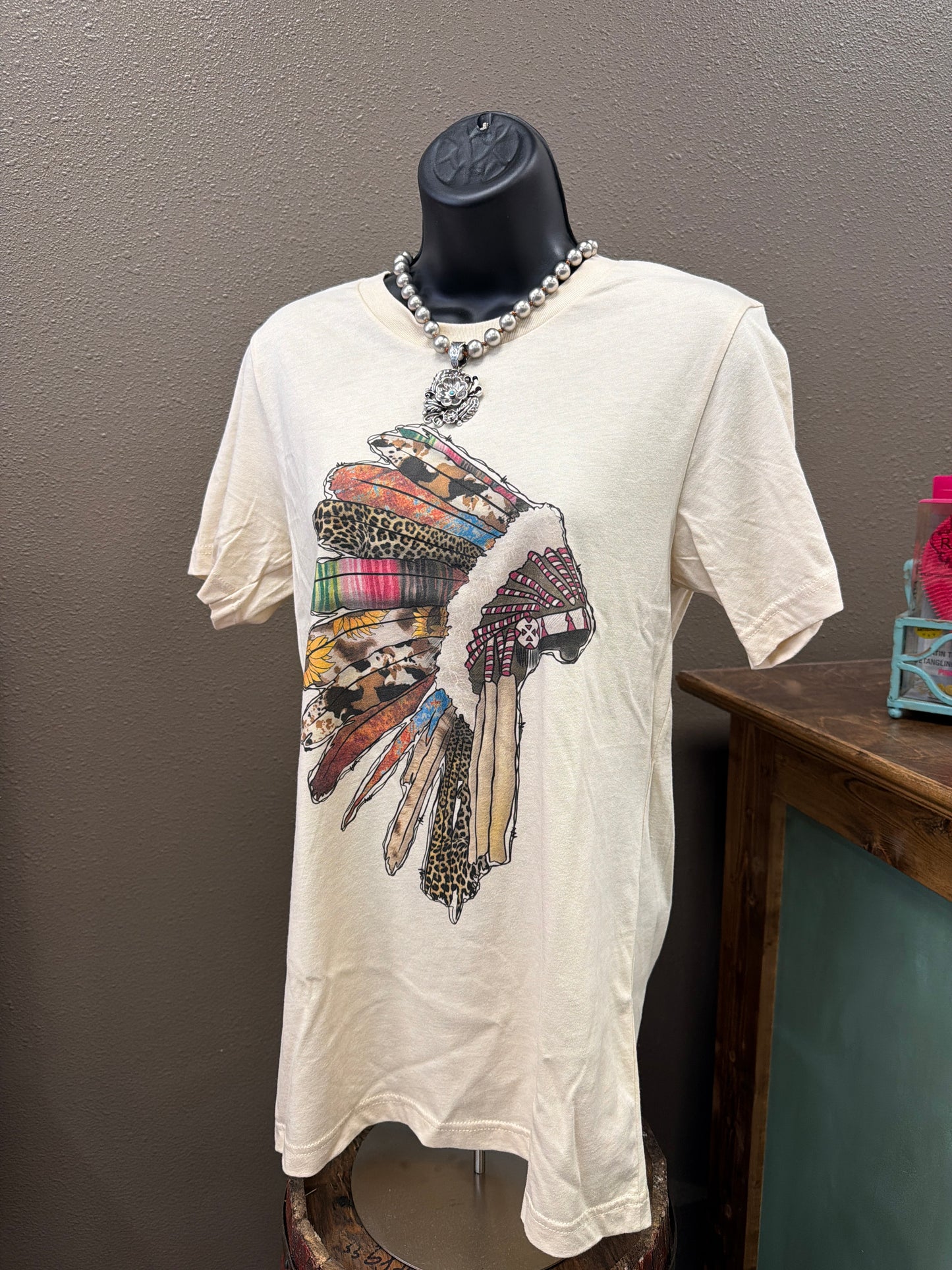 Rebel Tops SS Creme Headress